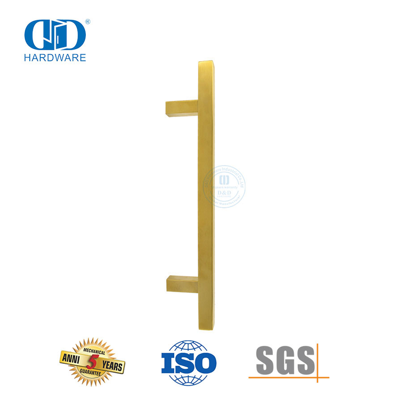 2024 New Product Vintage Satin Brass Stainless Steel Barn Sliding Door Long Handle-DDPH033-SB
