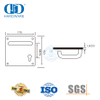 Silver Finish Stainless Steel Door Lever Handle with Plate for Metal Door-DDTP001-MB