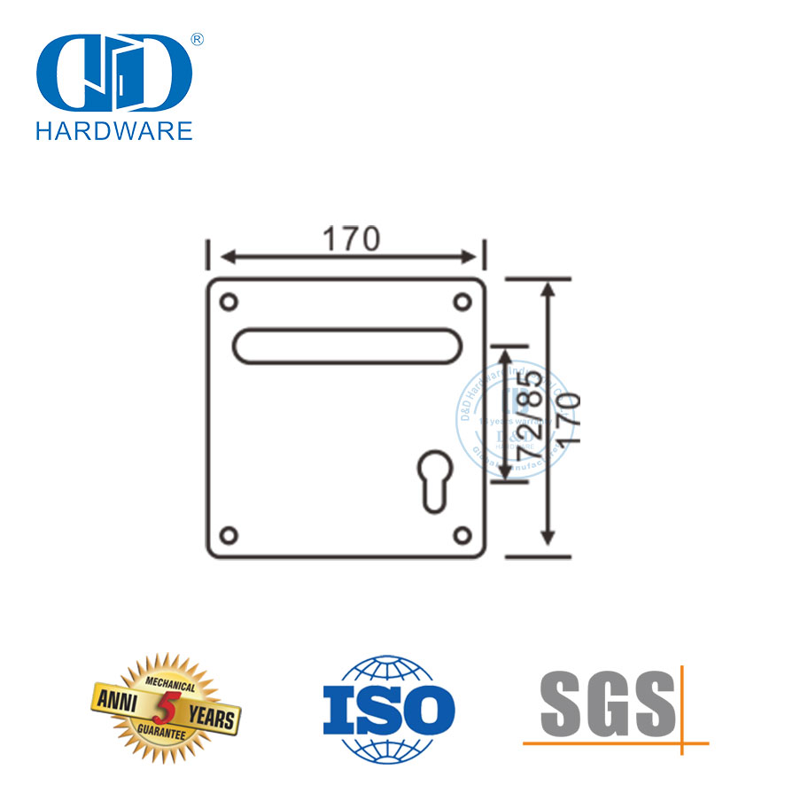 Factory Supply Hotel Fire Building Entry Door Stainless Steel Lever Handles-DDTP001-SSS