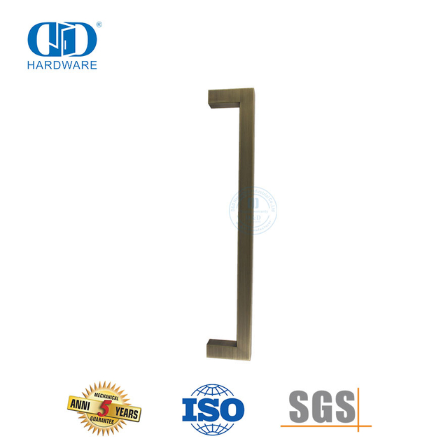 Deluxe Antique Brass Square Bar Stainless Steel Pull Handle for Timber Door-DDPH034-AB