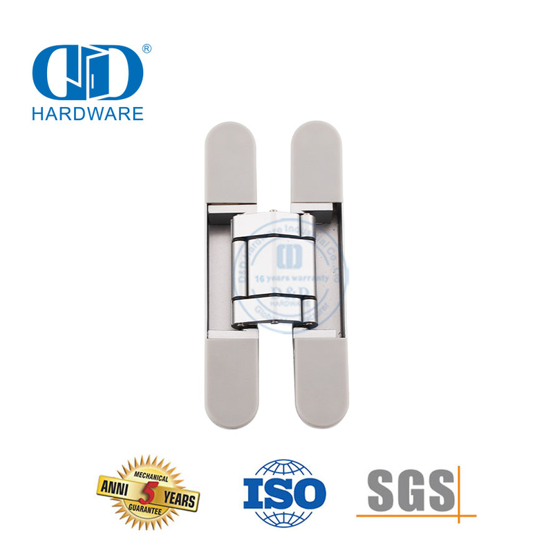 Superior Appearance Zinc Alloy 3D Concealed Hidden Non-handed Adjusting 180 Degree Residential School Hospital Hinge-DDCH008-150x62x23mm