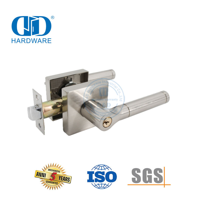 High Quality Brass Cylinder Rosette Zinc Alloy Adjustable Lockable Knob Lockset Fittings For Internal Front Door-DDLK015