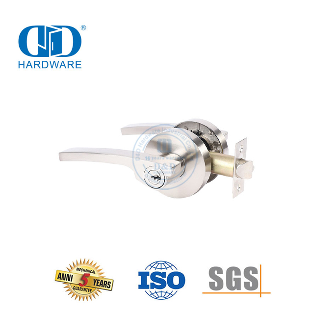 High Security Heavy Duty Rosette Zinc Alloy Cylinder Tubular Commercial Hardware Tubular Lever Lockable Knob Lockset For Wooden Metal Door-DDLK018