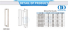 Stainless Steel Wooden Large Square Round Glass Hardware Mitred Pull Handle-DDPH002