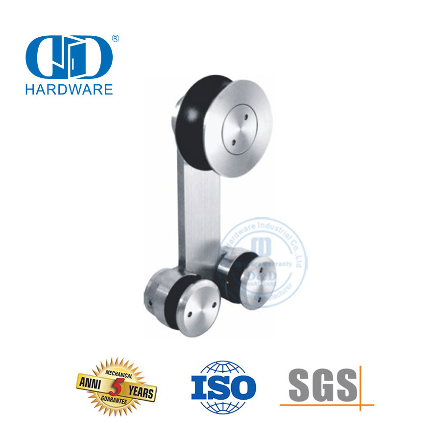Industrial Stainless Steel Glass Accessories Set Glass Hardware Sliding Door Hardware For Bathroom Door-DDGS106