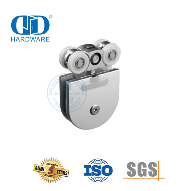Door Clamp Stainless Steel Iron Sliding Door Hanging Roller Door Hardware Glass Fitting For Shower Bathroom-DDGS136