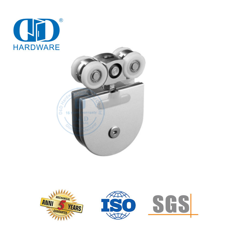 Door Clamp Stainless Steel Iron Sliding Door Hanging Roller Door Hardware Glass Fitting For Shower Bathroom-DDGS136