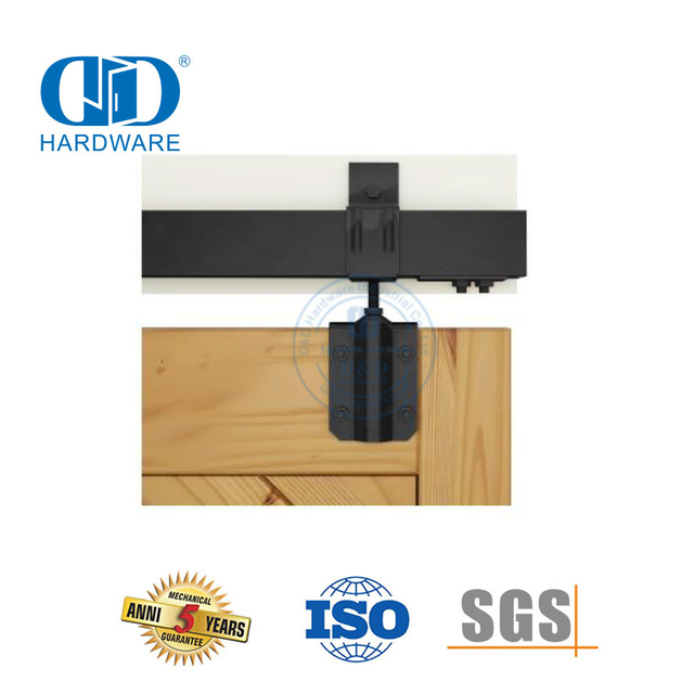 Stainless Steel Heavy Duty Metal Track Kit Bent Hanger Sliding Barn Door Hardware Wood Barn Door Hardware-DDBD035