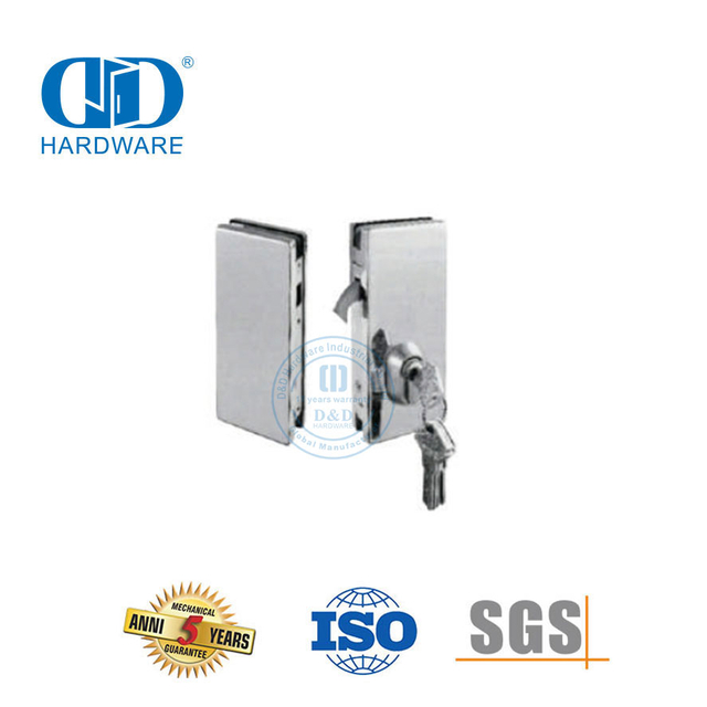 Safety Stainless Steel Single Double Sliding Glass Door Lock Hinge Hardware Door Accessories-DDGL004