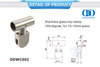 Stainless Steel Shower Hinge Connector Glass Wall Corner Connector Patch Fitting Glass Top Clamp-DDWC002