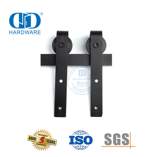 Stainless Steel Cabinet Kit Accessories Track Set Carbon Sliding Barn Wood Single Door Roller Hardware For Interior Door-DDBD001