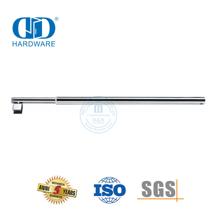 Stainless Steel Glass Fittings Straight Curved Corner Bendable Adjustable Telescopic Bathroom Tension Rod-DDSC023