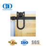Stainless Steel Double Door Sliding Barn Door Hardware For Interior Gate Accessories Steel Garage Hardware-DDBD015