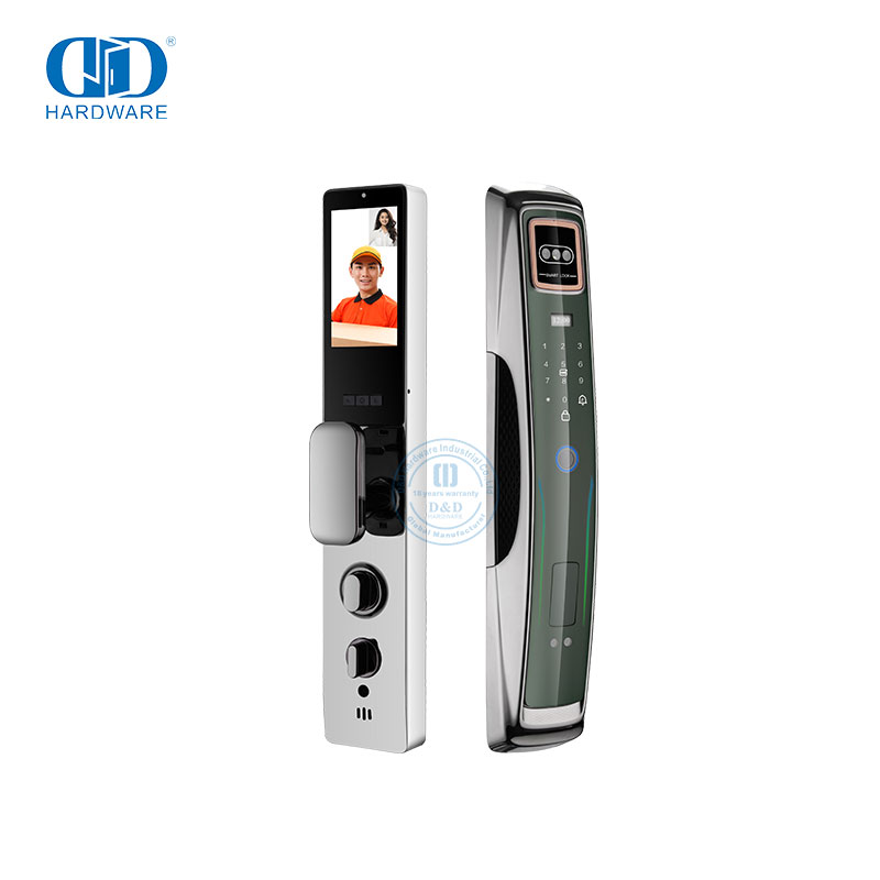 Manufacturer WiFi Digital Card Security Safe Electronic Fingerprint Remote Control Smart Door Lock with Camera And Audio -DDEL009