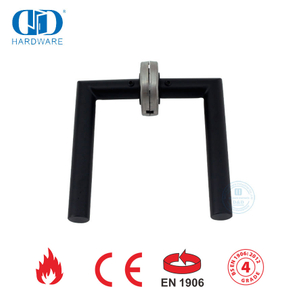 Mortise Door Lock Accessories EN 1906 Matt Black Entrance Door Handle-DDTH003-MB