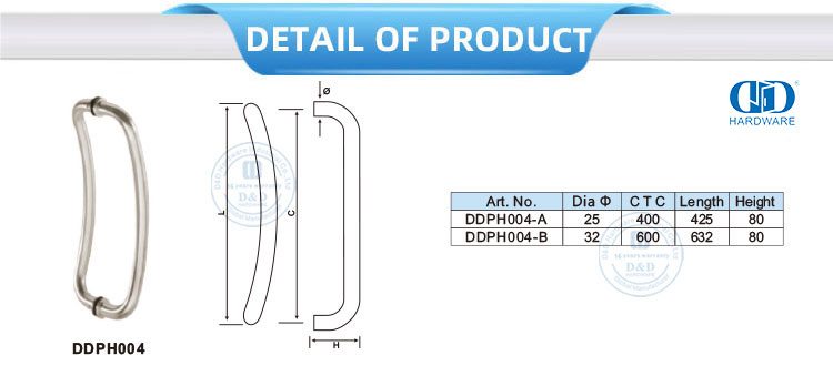 Curved Door Pull Handle