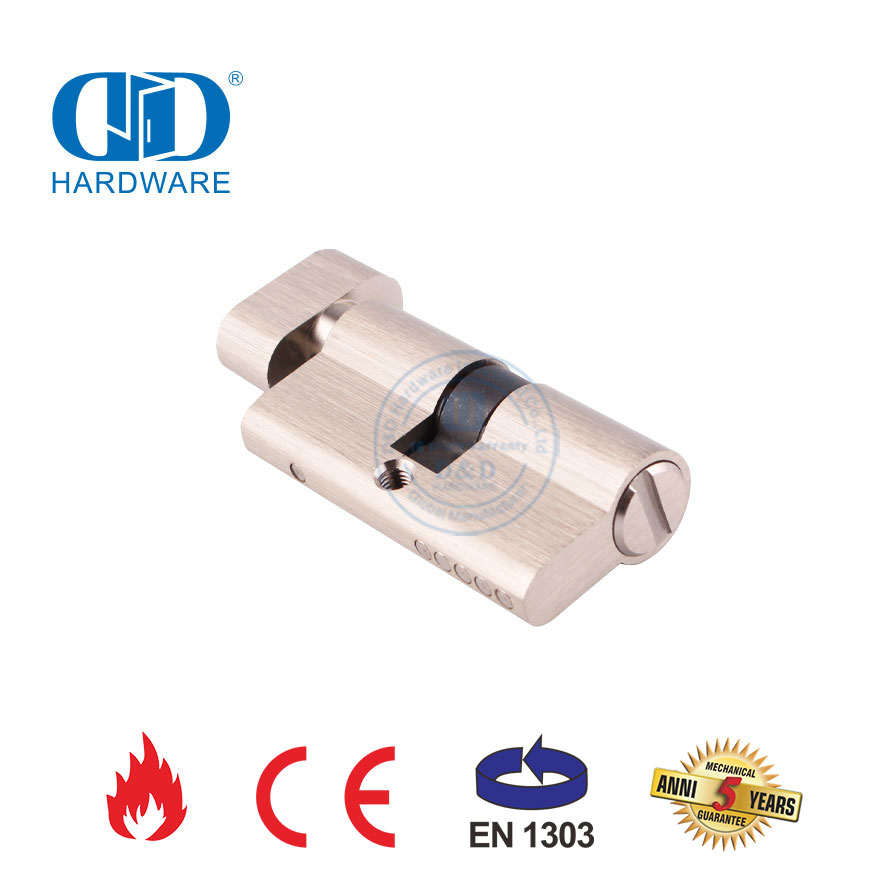 EN 1303 WC Toilet Bathroom Door Cylinder for Privacy-DDLC007-60mm-SN