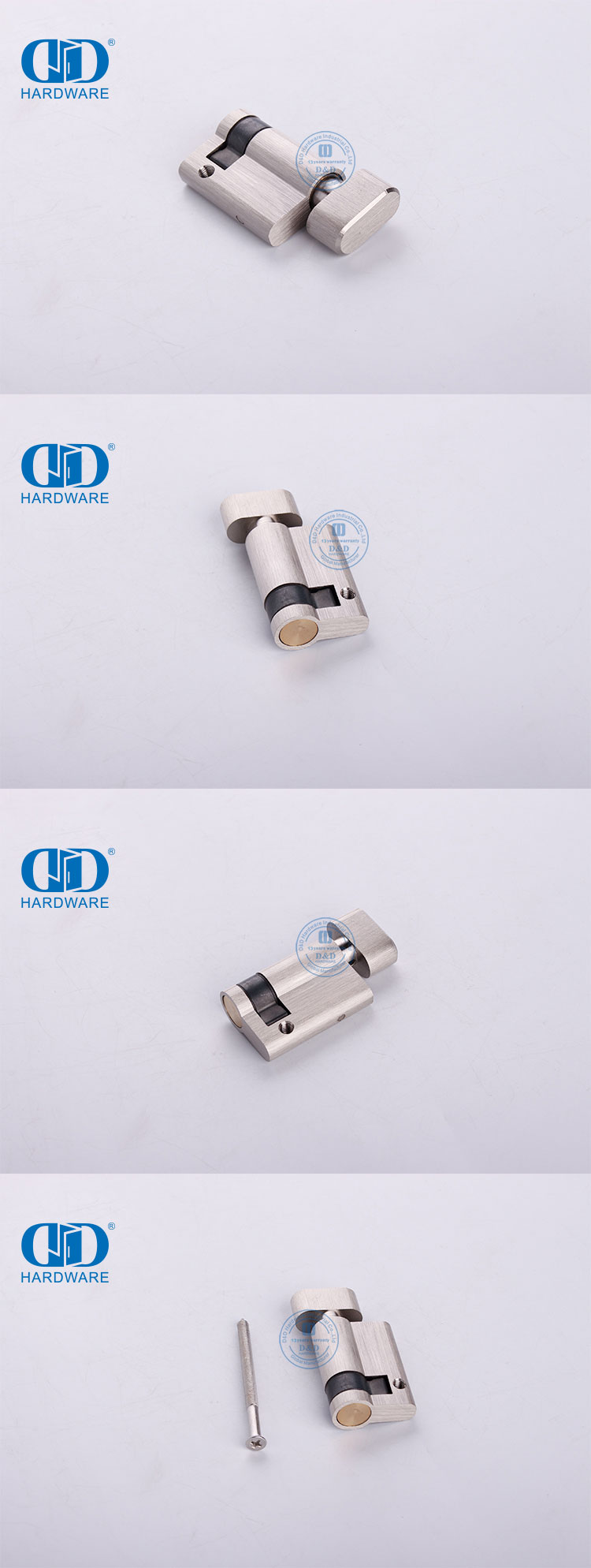Satin Nickel Half Cylinder