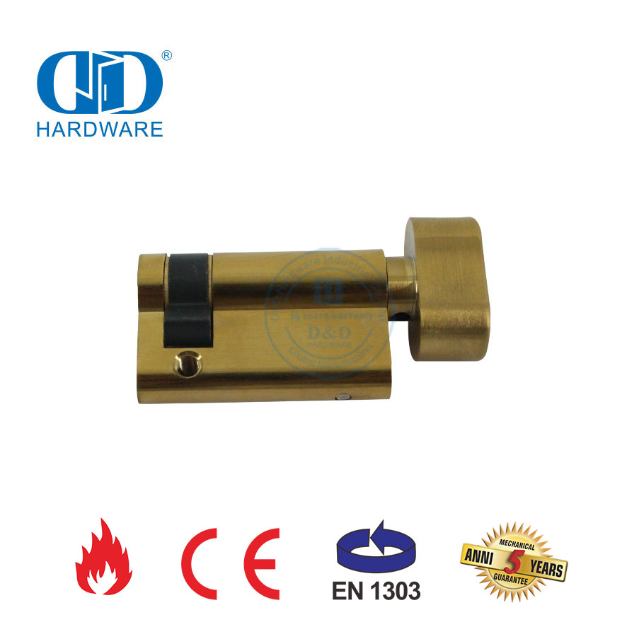 EN 1303 Certification Half Cylinder with Thumb Turn for Mortise Lock-DDLC009-45mm-SB