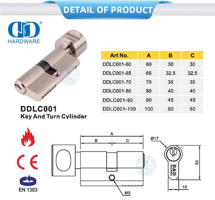EN 1303 Door Cylinder