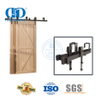 Stainless Steel Rolling Industrial Quiet Black Exterior Double Kit Sliding Barn Door Hardware Door Roller Hardware-DDBD024
