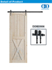 Stainless steel Door Hardware Accessory Bypass Barn Door Hardware Barn Wood Door Hardware-DDBD006