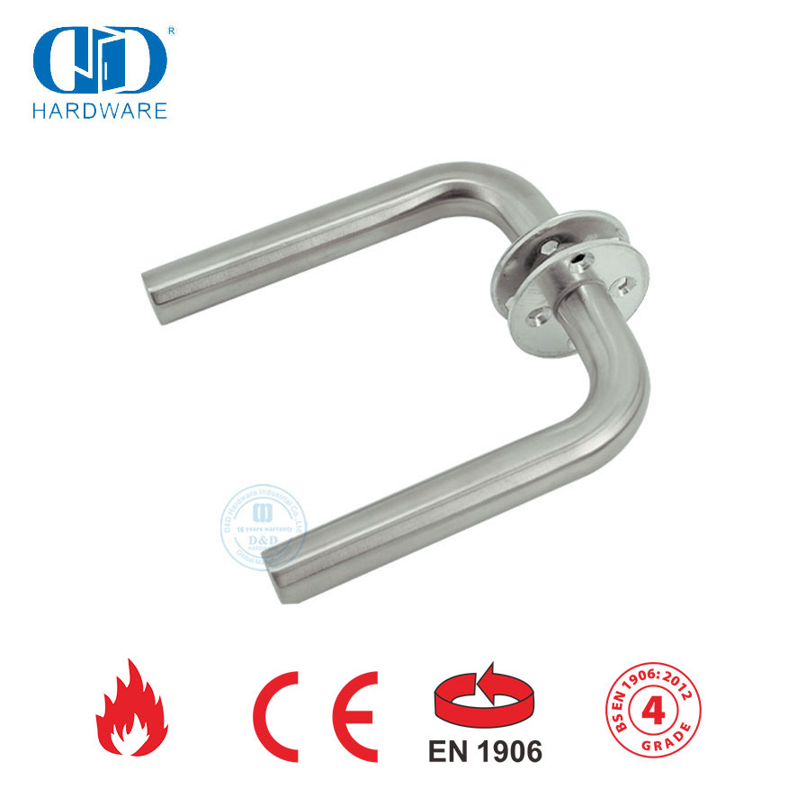 SUS 304 No Spring EN 1906 Grade 4 Lever Door Handle-DDTH002-SSS