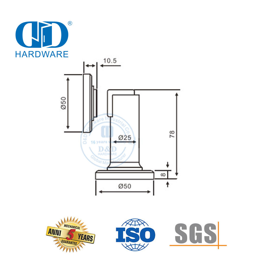 High Quality Zinc Alloy Magnetic Wall Protector Door Holder Hanging Door Hardware Stopper-DDDS030
