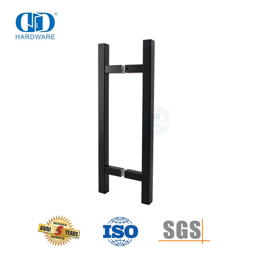Matte Black Finish Stainless Steel Pull Handle for Residential Glass Door-DDPH016-D-MB