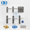 Silver Finish Stainless Steel Door Lever Handle with Plate for Metal Door-DDTP001-MB