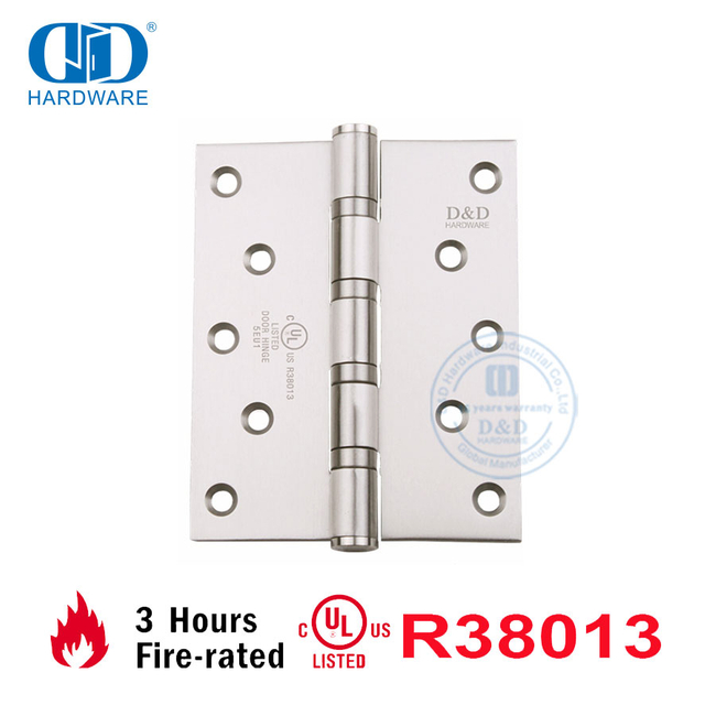 Factory Price Fire Rated BHMA UL Listed American Standard SUS304 Fireproof Fast Installation Butt Apartment Interior Door Hinge-DDSS007-FR