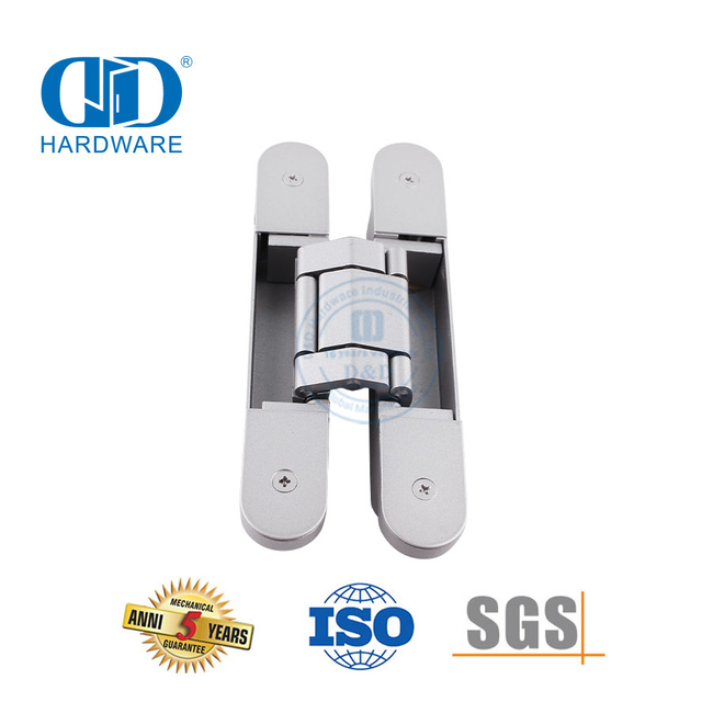High Quality Zinc Alloy 3D Concealed Invisible Hidden Easy Installation Heavy Duty Interior Exterior Hinge-DDCH008-G80