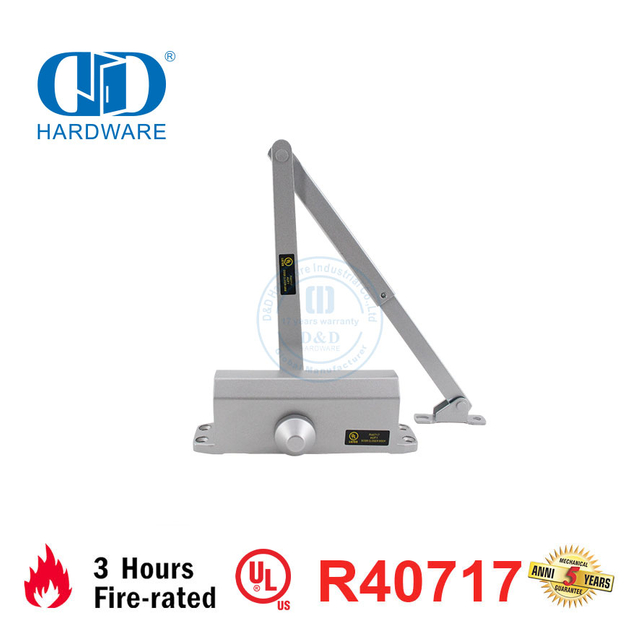 Pretty Design UL Listed Fireproof 3 Hours Aluminum Alloy Back Check Hydraulic Entrance Door Closer-DDDC051