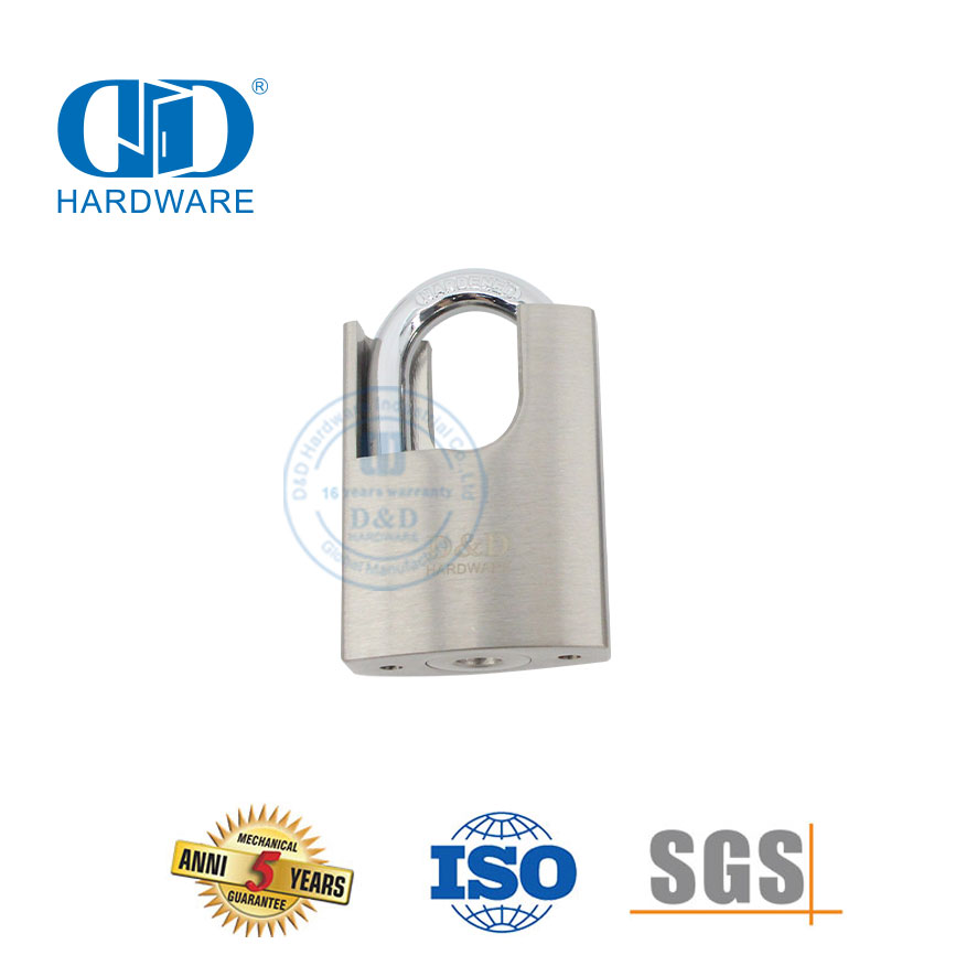 Industrial Universal Stainless Steel Safety Portable Waterproof Uncuttable Hardware Warehouse Storage Door Lock Padlock-DDPL006-40mm