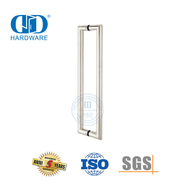 Stainless Steel Wooden Large Square Round Glass Hardware Mitred Pull Handle-DDPH002
