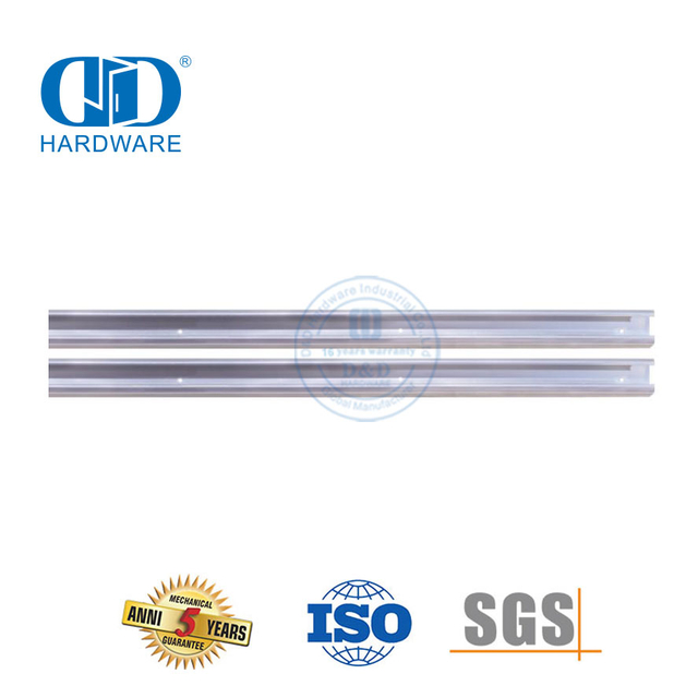Stainless Steel Bypass Barn Door Decorative Hardware Track Kit Wheel Roller Wood Door Hardware-DDBD068