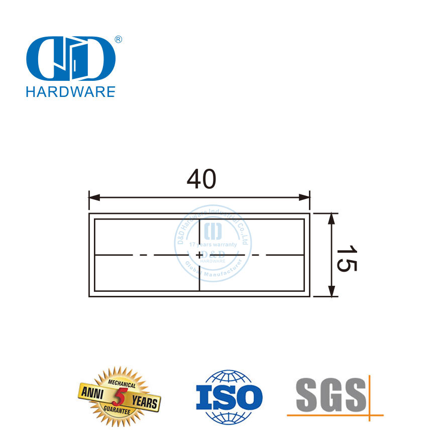 Stainless Steel Glass Hardware Fittings Furniture Hardware Bathroom Sliding Door Square Tube-DDSL001-9