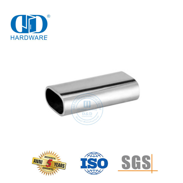 Stainless Steel Sliding Door Hardware Shower Room Glass Door Handrail Tube Connector Door Hardware-DDSL002-9