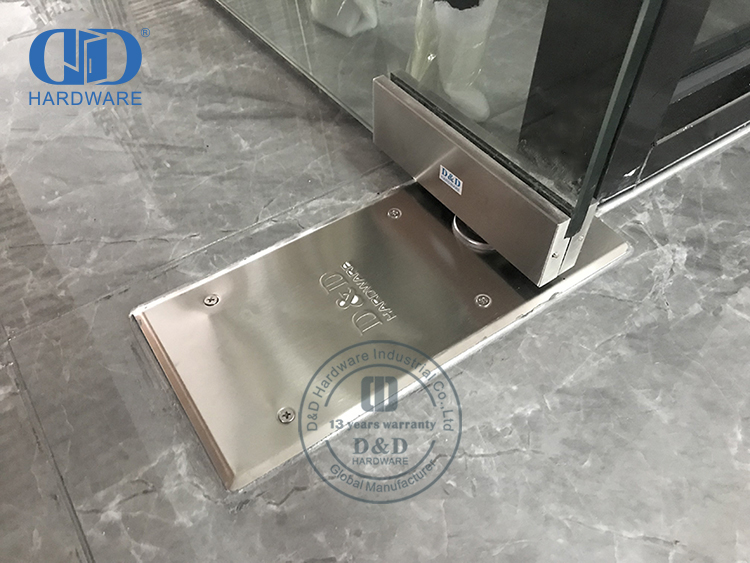 Stainless Steel Glass Partition Wall Bathroom Accessories Sliding Door Hardware For Restroom Lavatory-DDGS146