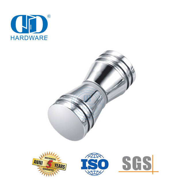 Furniture Hardware Solid Brass Single Side Shower Glass Door Knobs Bathroom Knob for Frameless Door-DDSK010