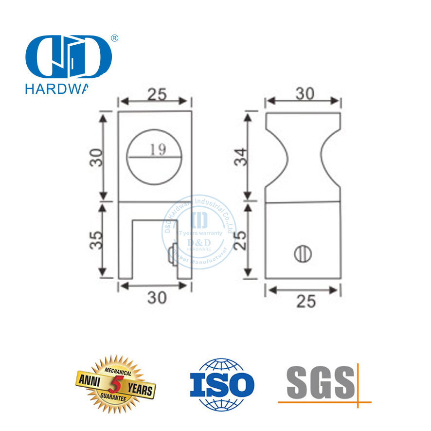 Stainless Steel Adjustable Tube Corner Clamp Clip Connector Commercial Shower Cubicle System-DDSC030