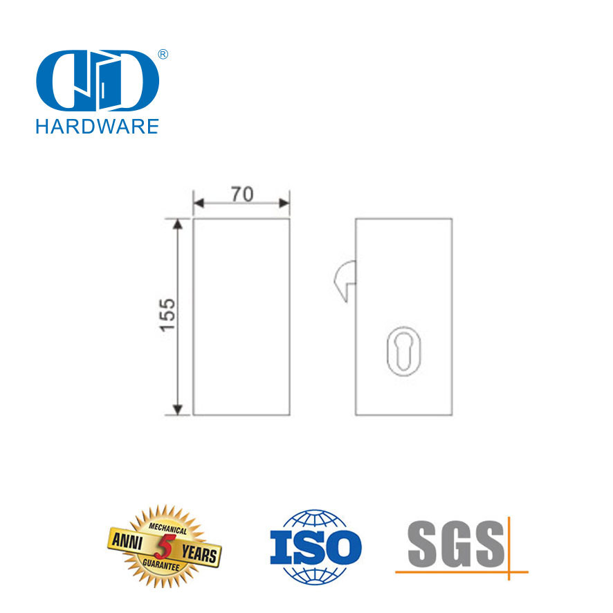 Safety Stainless Steel Single Double Sliding Glass Door Lock Hinge Hardware Door Accessories-DDGL004