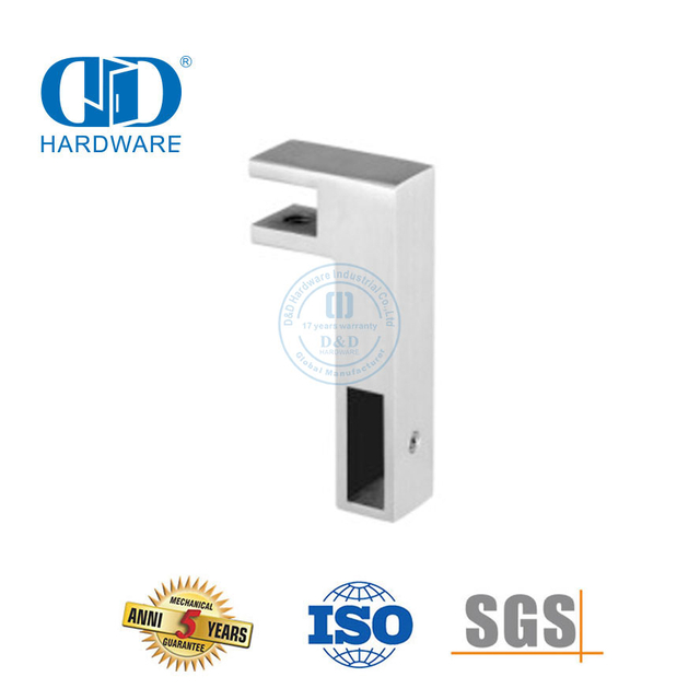 Stainless Steel Bathroom Support Bar Bracket Brushed Glass Door Accessory Pipe Connector-DDSC015