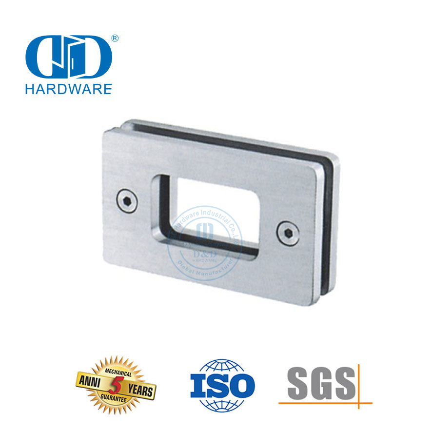 Stainless Steel Glass Sliding Door Hardware Glass Sliding Door Square Type Cupped Handle-DDSK020