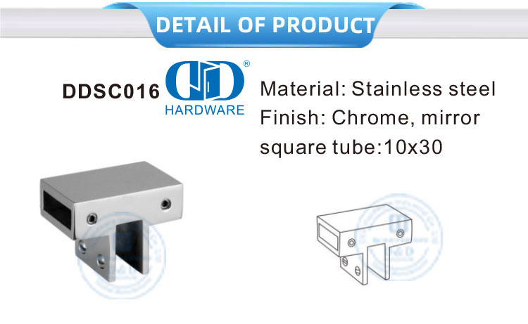 Stainless Steel Bathroom Support Glass Panel Connector Glass Door Hardware Shower Cubicle System-DDSC016