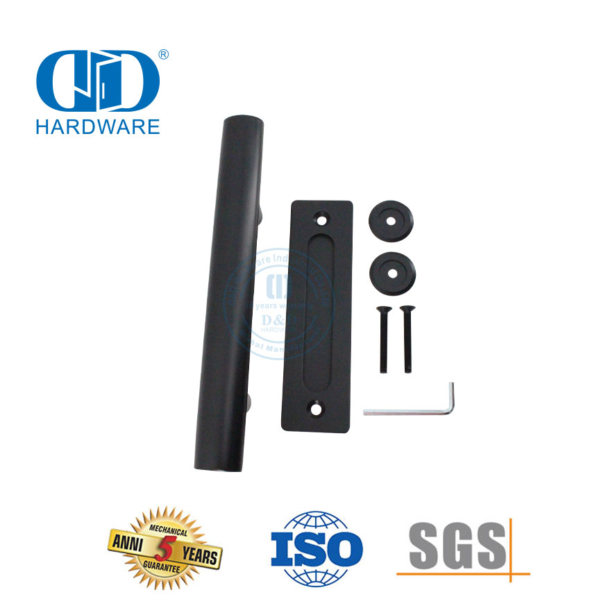 Matt Black Stainless Steel Door Pull Handle Commercial Door Handle Hollow Lever Handle-DDBD101 MB