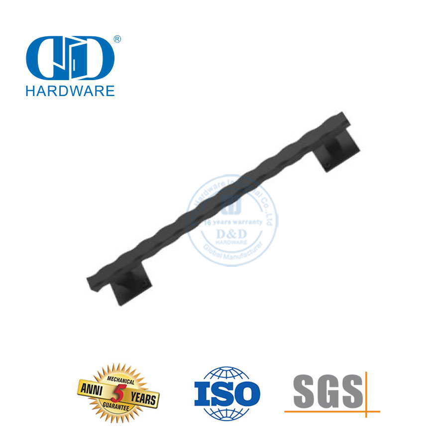 High Quality Stainless Steel Carbon Modern Black Sliding Barn Door Handle Door Pull Handle-DDBD100