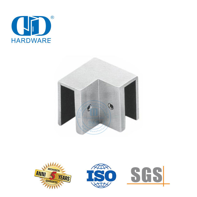 Stainless Steel Glass Panel Bracket Connector Pipe Connector Glass Bracket Connector to Support Pipe-DDSC020