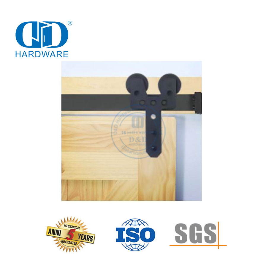 Stainless Steel Easy Install Sliding Barn Wooden Door Rail Track Roller Hardware Kit Barn Door Hardware-DDBD008