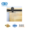 Modern Carbon Double Single Wooden Doors Barn Door Rail Black Steel Hardware Track Barn Wood Door Hardware-DDBD002